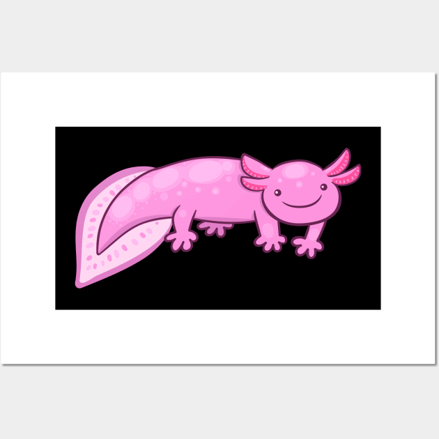 Funny Axolotl Wall Art by Foxxy Merch